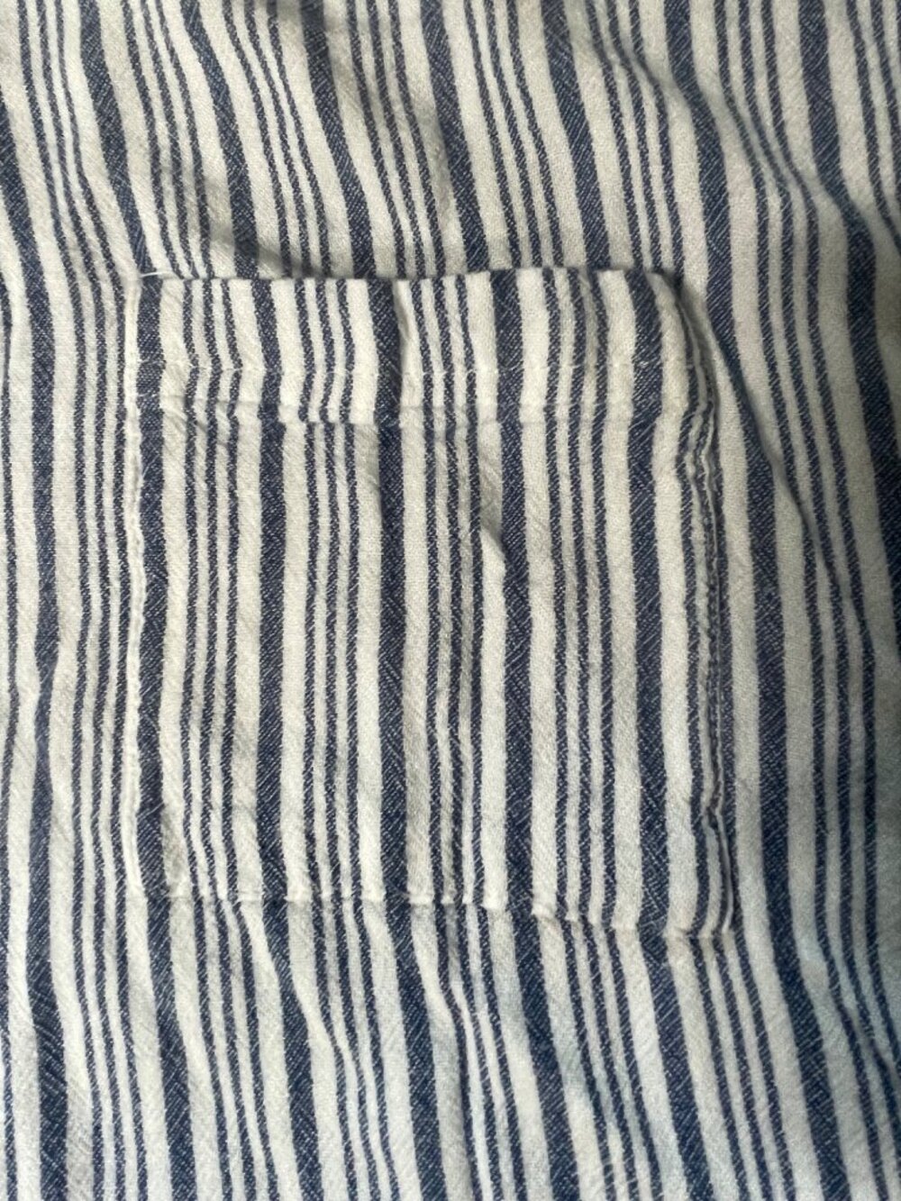Splendid Womens Blue & White Striped Button-Down Short Sleeve Shirt Size Medium - Picture 5 of 7